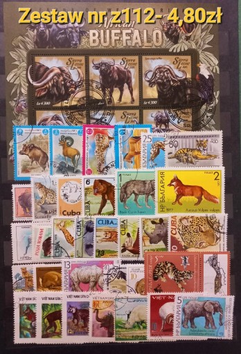 Zdjęcie oferty: Fauna z112: zwierzęta, ssaki- zestaw znaczków kasowanych 