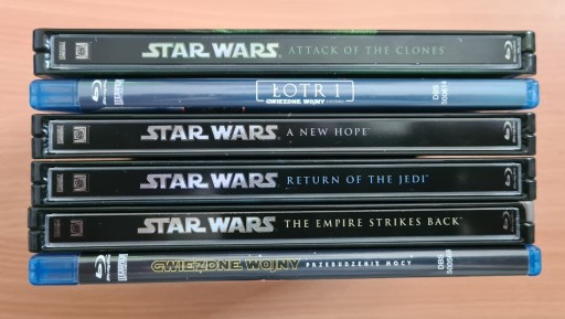 Zdjęcie oferty: 6 x Star Wars Gwiezdne Wojny filmy blu-ray pl