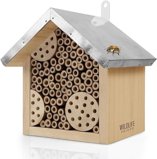 Zdjęcie oferty: Domek dla owadów, drewniany, metalowy daszek