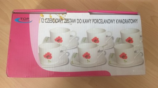 Zdjęcie oferty: zestaw porcelanowy filiżanki do kawy 12 elementów