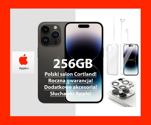 Zdjęcie oferty: I. NOWY APPLE IPHONE 14 PRO 256GB BLACK GW12msc FV