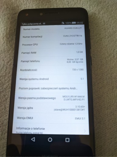 Zdjęcie oferty: Sprzedam telefon Huawei Y5