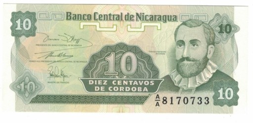 Zdjęcie oferty: Nikaragua  10 Centavos 1991 r