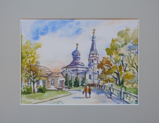 Zdjęcie oferty: Włodawa Cerkiew AKWARELA 24x30 cm