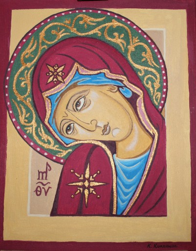 Zdjęcie oferty: obraz olejny Matka Boża ikona Maryja Madonna 