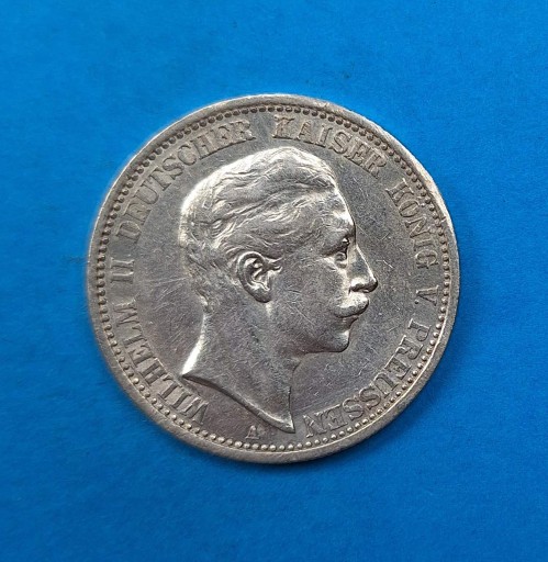 Zdjęcie oferty: Niemcy, Prusy 2 marki 1907, Wilhelm II, Ag 0,900