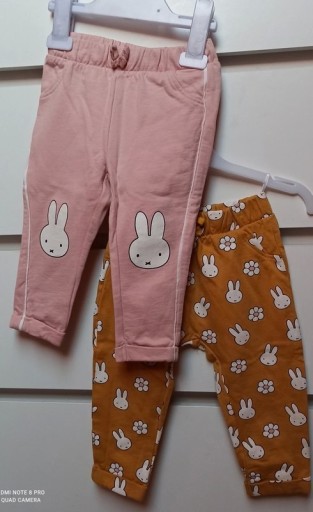 Zdjęcie oferty: C&A Miffy 2 x spodnie dresowe bio bawełna 80 9-12m