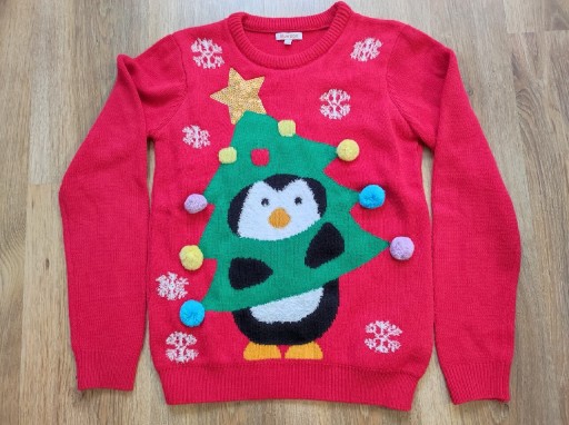 Zdjęcie oferty: Bluezoo świąteczny zimowy sweter czerwony 158