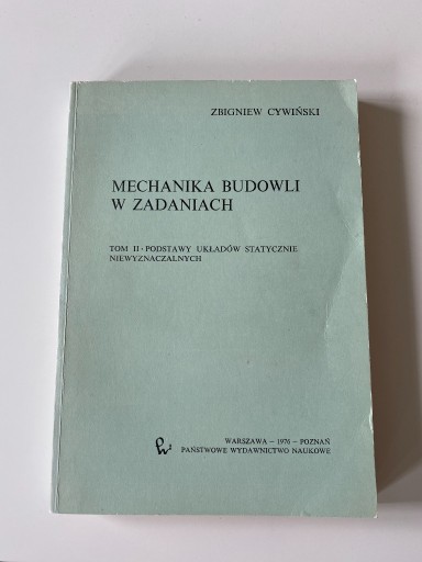 Zdjęcie oferty: Mechanika budowli w zadaniach tom.2