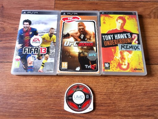 Zdjęcie oferty: 4 Gry Psp.TONY HAWKS 2 REMIX UFC FIFA13 MX vs ATV