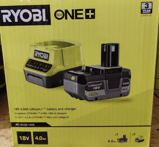 Zdjęcie oferty: RYOBI Akumulator 4Ah ładowarka RC1820-140X