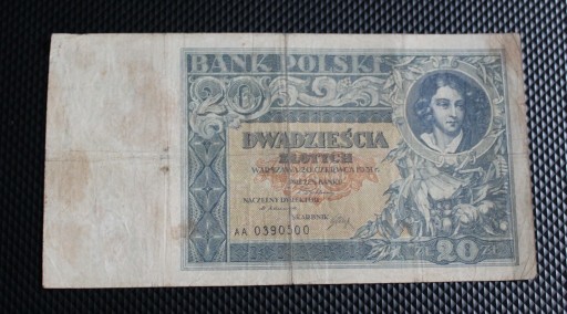 Zdjęcie oferty: 20 zł złotych 1931r seria AA 0390500