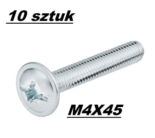 Zdjęcie oferty: 10x wkręty metryczne M4X45 mm do uchwytów