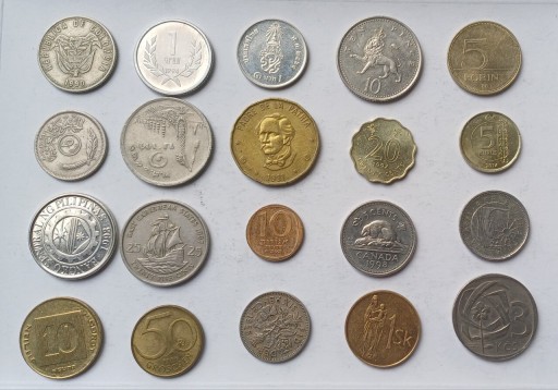Zdjęcie oferty: Monety ze świata - 20 sztuk każda inna (1)