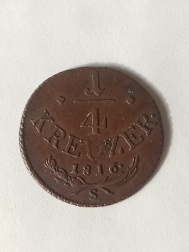 Zdjęcie oferty: Austria Franciszek II 1/4 Krajcara 1816 S