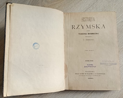 Zdjęcie oferty: Historya Rzymska tom 3,wydanie 2.1880r.