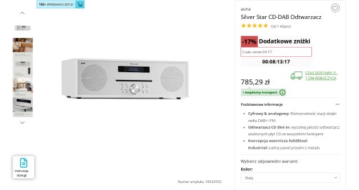 Zdjęcie oferty: Piękne  SilverStar Radio Cd/ Fm dab+Bluetooth USB 