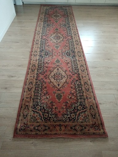 Zdjęcie oferty: Piękny orientalny wełniany chodnik 85x350cm