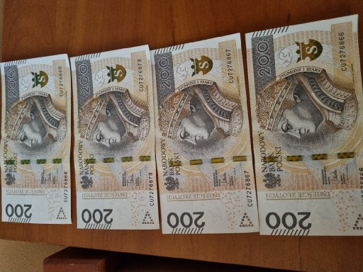 Zdjęcie oferty: Banknoty 200zl seria CU kolekcjonerskie 