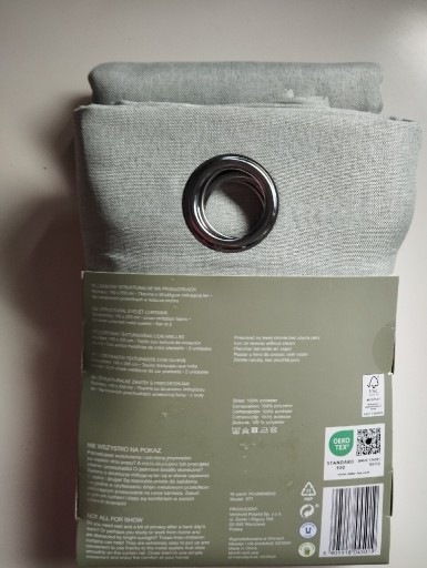 Zdjęcie oferty: 2 zielone zasłony strukturalne ala len na przelotkach SMUKEE 2 x zasłona