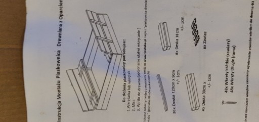 Zdjęcie oferty: Piaskownica z drewna z oparciem