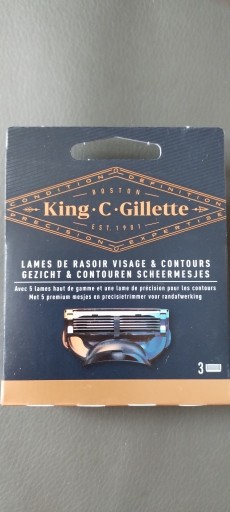 Zdjęcie oferty: King C Gillette 3szt, oryginalne wkłady