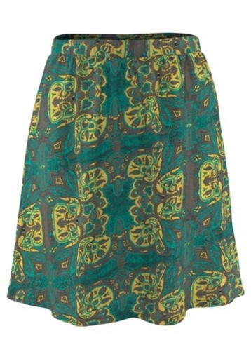 Zdjęcie oferty: Letnia spódnica damska zielona z nadrukiem 36