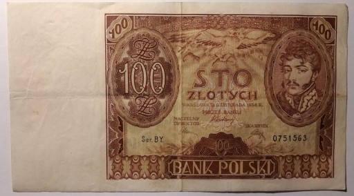 Zdjęcie oferty: Banknot,  II RP - 100 złotych 1934
