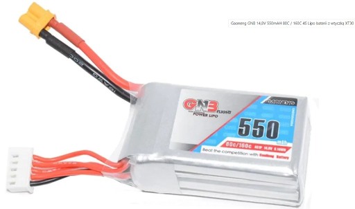 Zdjęcie oferty: BATERIA AKUMULATOR LiPO 4S 14,8V 550mAH 80C