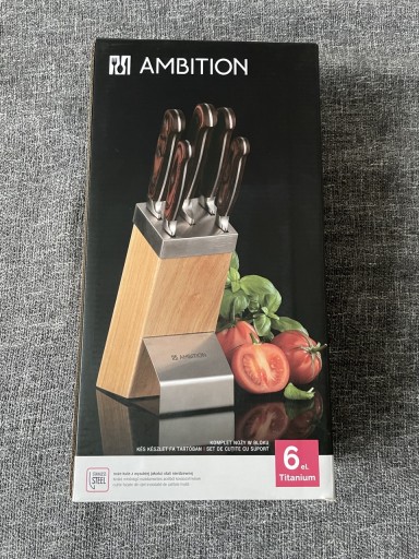 Zdjęcie oferty: AMBITION Titanium / Nowe noże kuchenne 5 szt / Na prezent, szybka wysyłka!
