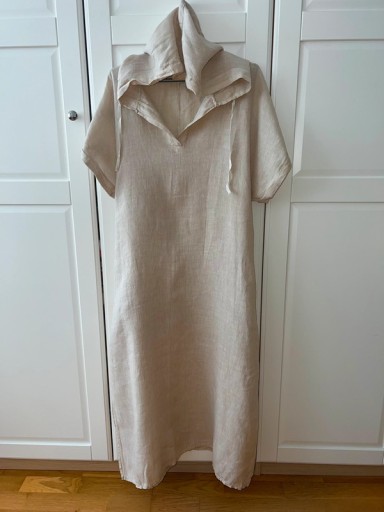 Zdjęcie oferty: Puro Lino Nowa długa sukienka z lnu kieszenie 