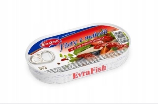 Zdjęcie oferty: Filet z makreli w pomidorach Evrafish 0,17 kg