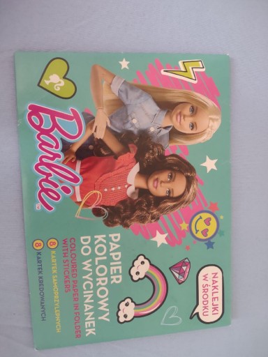 Zdjęcie oferty: Papier kolorowy Barbie z naklejkami