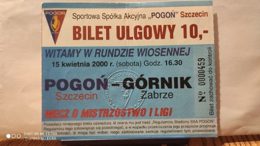 Zdjęcie oferty: Pogoń Szczecin - Górnik Zabrze 2000