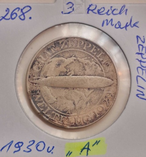 Zdjęcie oferty: 3 Marki 1930r "A" Graf Zeppelin ORYGINALNA.