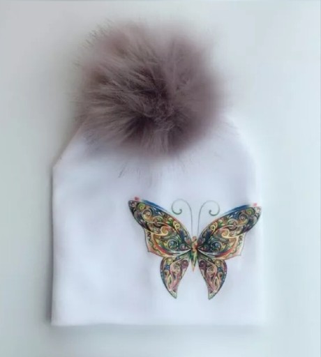 Zdjęcie oferty: Nowa czapka Motyl pompon 1/3 lat