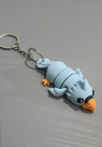Zdjęcie oferty: Brelok Papuga 3D – fidget, gadżet do kluczy / plecaka