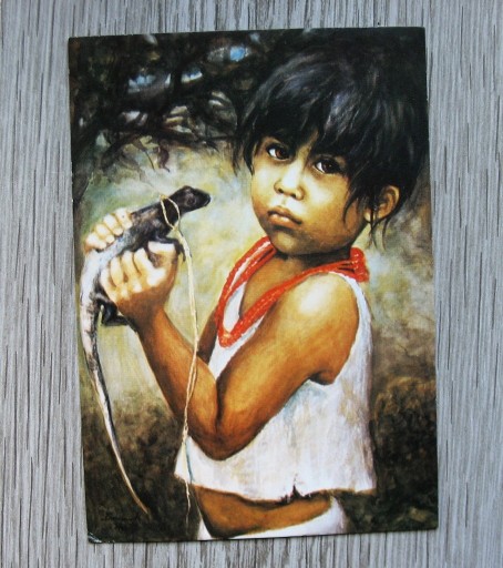 Zdjęcie oferty: Chłopiec z iguaną Muszyńska Zamorska dziecko