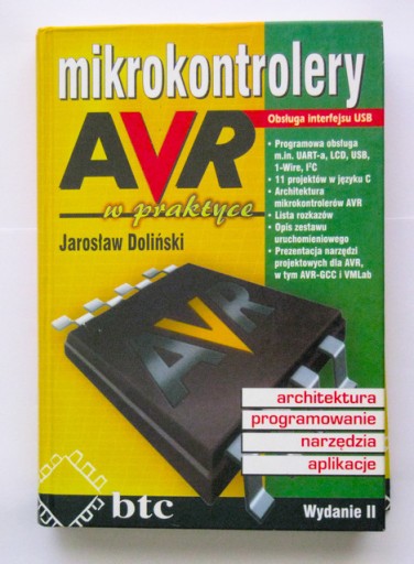 Zdjęcie oferty: Mikrokontrolery AVR w praktyce J. Doliński