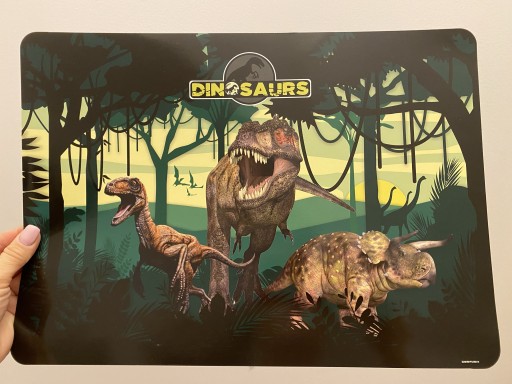 Zdjęcie oferty: Podkładka laminowana na biurko Dinozaury 28,5x48cm
