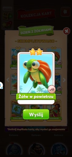 Zdjęcie oferty: ŻÓŁW W POWIETRZU COIN COIN MASTER KARTA