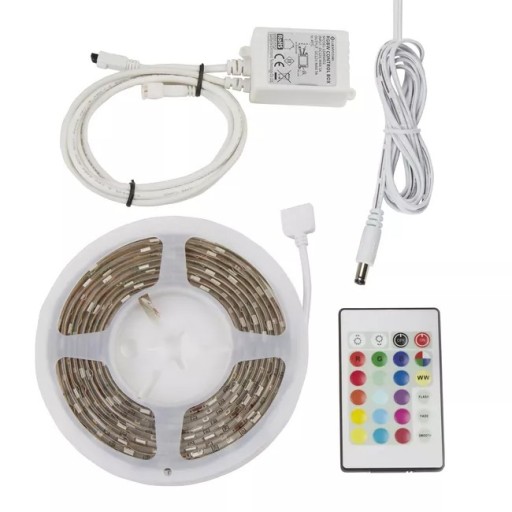 Zdjęcie oferty: Pasek LED wielokolorowy 3m + pilot i ładowarka