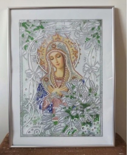 Zdjęcie oferty: Obraz Maryja Matka Boska religia haft ikona