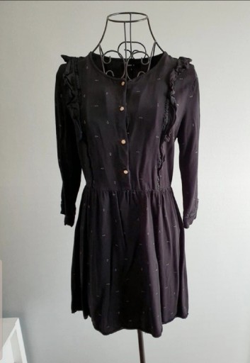 Zdjęcie oferty: Answear Czarna zwiewna sukienka S 36 falbanki