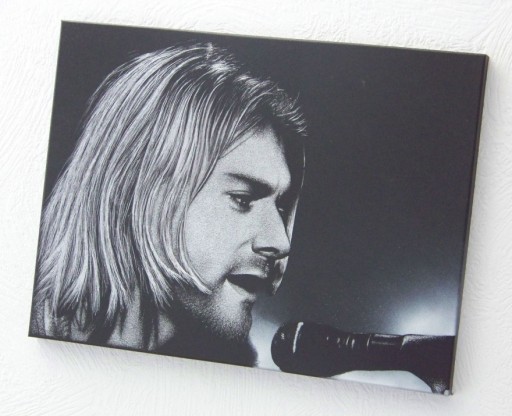 Zdjęcie oferty: Nirvana Kurt Cobain Obraz na blasze ... Grawerka