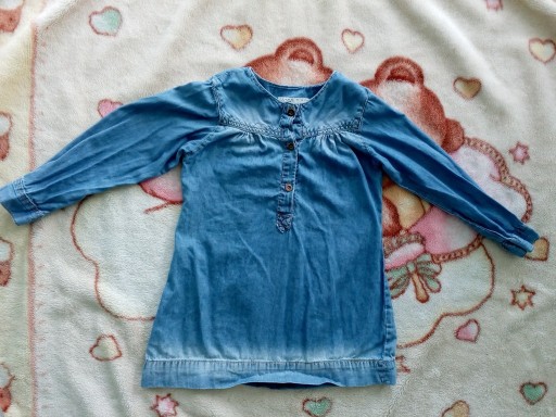 Zdjęcie oferty: Zapinana koszula bluzka tunika jeansowa Zara 128