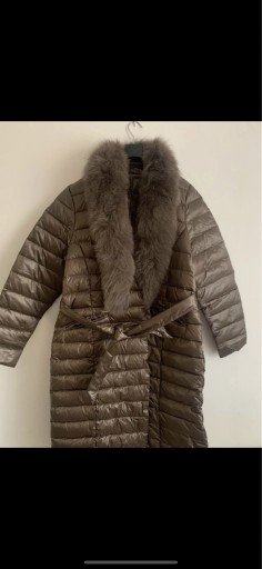 Zdjęcie oferty: płaszcz kurtka zimowa pierz futro lisa 