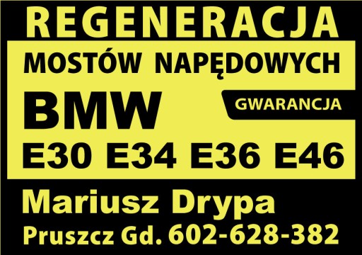 Zdjęcie oferty: Most BMW E30 E34 E36 E46 Z3 Z4 GWAR. 100 tys. km