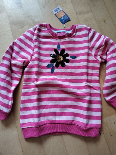 Zdjęcie oferty: Bluza dla dziewczynki z cekinowym kwiatkiem-98/104