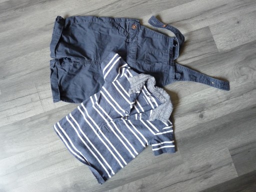 Zdjęcie oferty: Krótkie spodenki na szelkach i T-Shirt PRIMARK 80